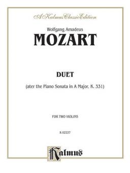 Duet (After The Piano Sonata In A Major, K. 331) Standard