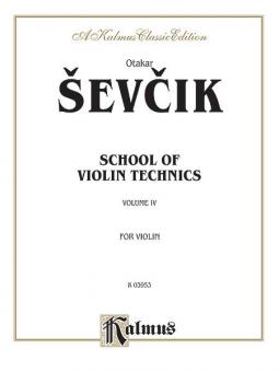 School Of Violin Technics, Op. 1 Vol. 4 