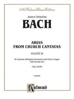 Arias from Church Cantatas for Soprano Vol. 3 Standard