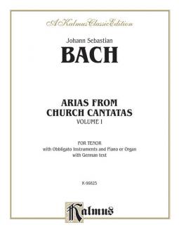 Arias From Church Cantatas Vol. 1 for Tenor Standard