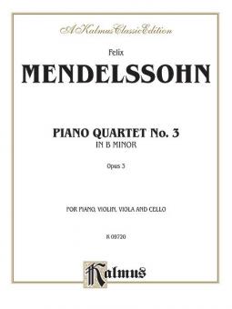 Piano Quartets No. 3 in B Minor, Op. 3 