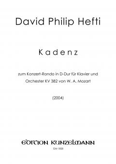 Kadenz zum Konzert-Rondo D-Dur 