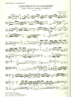 Konzert F-Dur PV 278 für 3 Violinen, Streichorchester und Bc. 