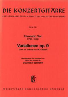 Variationen über ein Thema von W. A. Mozart für Gitarre op. 9 