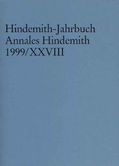 Hindemith-Jahrbuch - Annales Hindemith 1999 