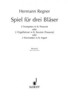 Spiel für 3 Bläser Standard