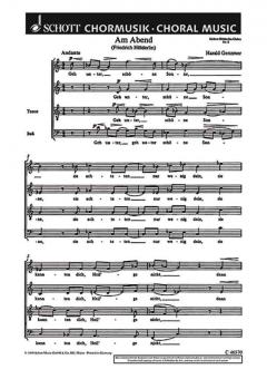 7 Hölderlin-Chöre GeWV 40 Nr. 6 Standard