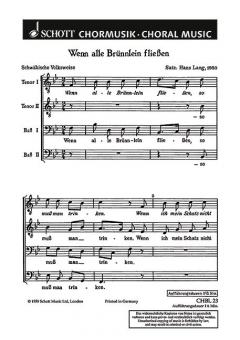 Wenn alle Brünnlein fliessen Standard