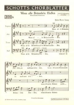 Wenn alle Brünnlein fliessen / Bona nox Standard