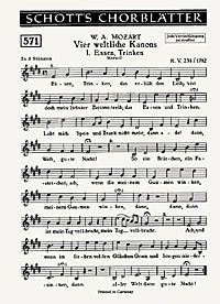 4 weltliche Kanons Standard