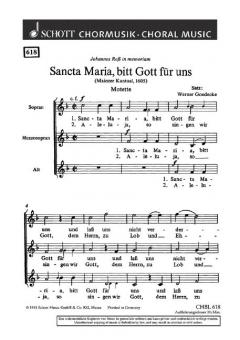 Sancta Maria, bitt Gott für uns Standard