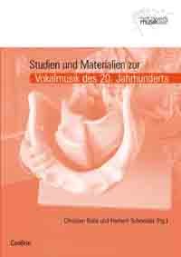 Studien und Materialien zur Vokalmusik des 20. Jahrhunderts 