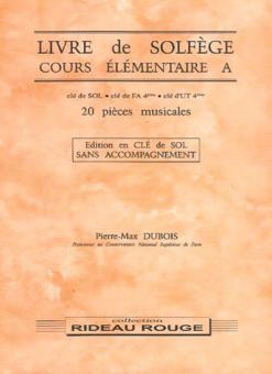 Livre De Solfège: Cours Élémentaire A 