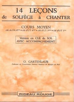 14 Leçons Solfège à Chanter: Cours Moyen 