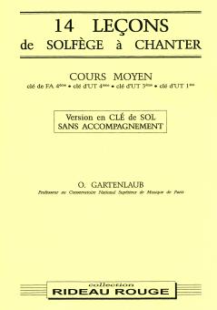 14 Leçons Solfège à Chanter: Cours Moyen 