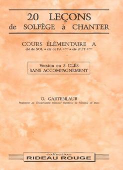 20 Leçons Solfège à Chanter: Cours Élémentaire A 