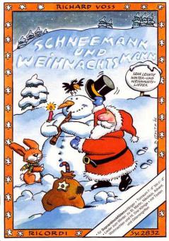 Schneemann und Weihnachtsmann 