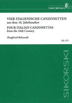 4 italienische Canzonetten aus dem 16. Jahrhundert 