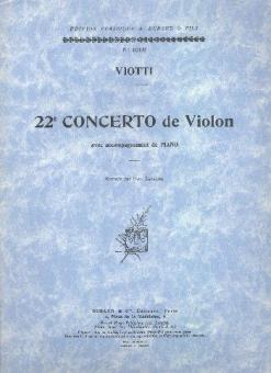 Concerto Nr. 22 Violon/Piano 