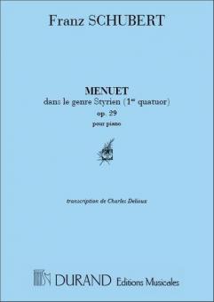Menuet Quatuor Nr.1 Piano 