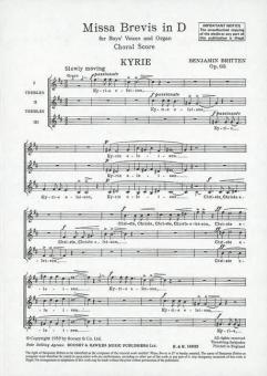 Missa Brevis in D-Dur op. 63 