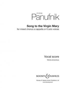 Song To The Virgin Mary 