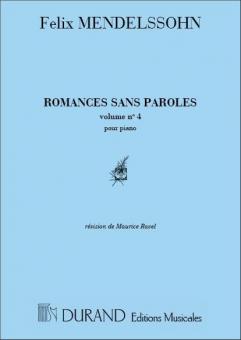 Romances Sans Paroles V4 Piano (29 A 38) (Revision R 