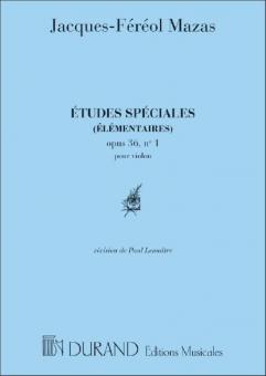 Etudes Speciales 1 Op. 36 Violon 