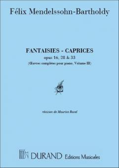 Oeuvres Completes, Vol. III Fantaisies 