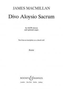 Divo Aloysio Sacrum 