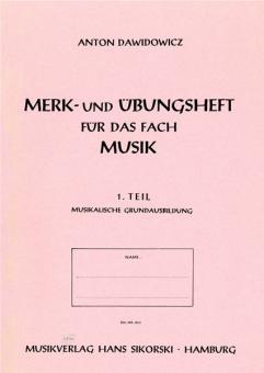 Merk- und Übungsheft für die musikalische Grundausbildung 