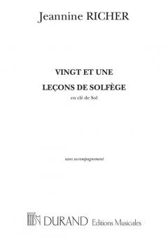 21 Lecons Solfege sans Accompagnement 