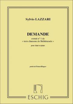 Trois Chansons de Sheherazade No 1 