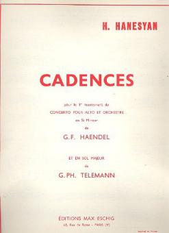 Kadenzen zu Konzerten h-Moll v. Händel u. G-Dur v. Telemann 