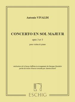 Concerto En Sol Majeur pour Violon et Piano 