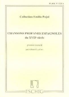 Chansons Profanes Espagnoles Du Xvii Siecle Premie 
