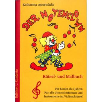 Der Notenclown - Rätsel- und Malbuch Violinsschluessel 