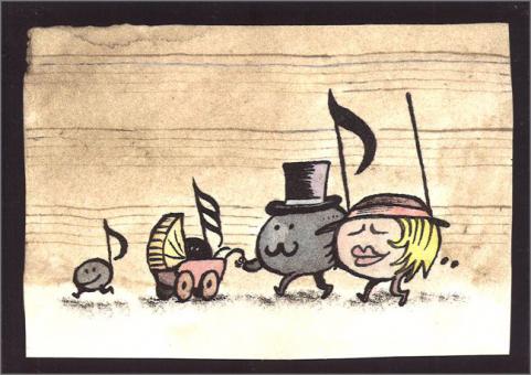 Postkarte Familienbande 