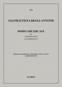Dodici Ricercate, per Violoncello Solo Edizione Co 