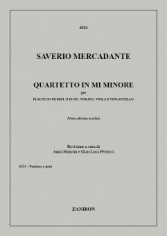 Quartetto In Mi M. Fl, Vn, Va E Vc (Manc 