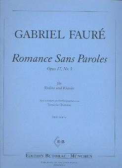 Romance Sans Paroles Op. 17/3 