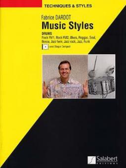 Music Styles Drums Percussion Batterie con CD 