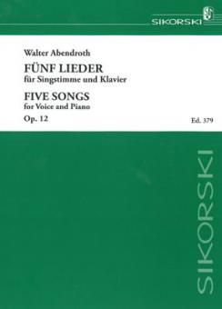 5 Lieder op. 12 