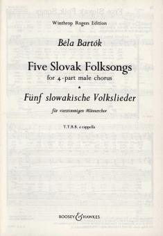 Fünf slowakische Volkslieder 