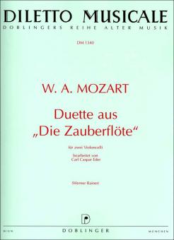 Duette aus Die Zauberflöte für 2 Violoncelli 