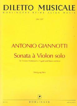 Sonata a Violon solo für Violoncello (Violine/Fagott) und B.c. 