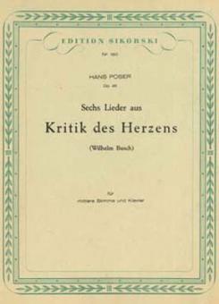 6 Lieder aus 'Kritik des Herzens' op. 26 