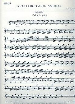 Four Coronation Anthems 
