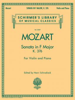 Sonata In F for Violin and Piano K.376 