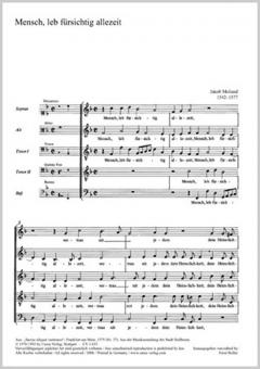 Mensch, leb fürsichtig allezeit 